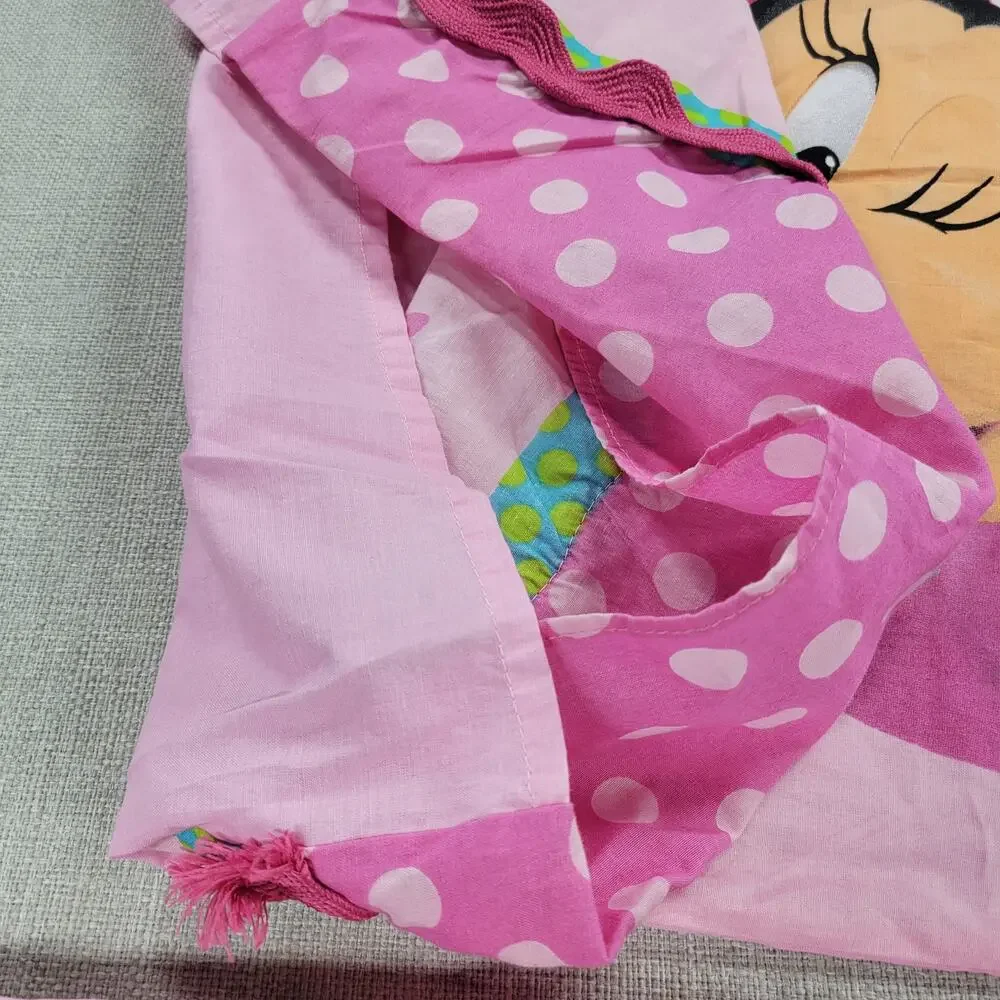 Disney Minnie Mouse Pillowcases Standard Pink Bow-tique Crochet Trim Set of 2